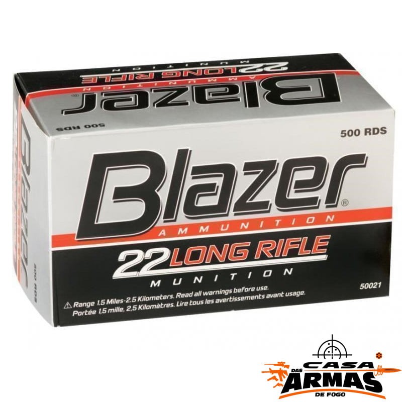 Munição CCI Blazer Cal .22 LR 40GR LRN Cx 50