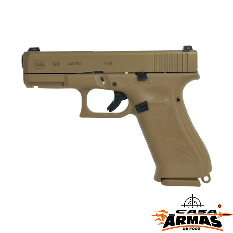 Pistola Glock G19X Gen5 Calibre 9Mm 17+1 Tiros