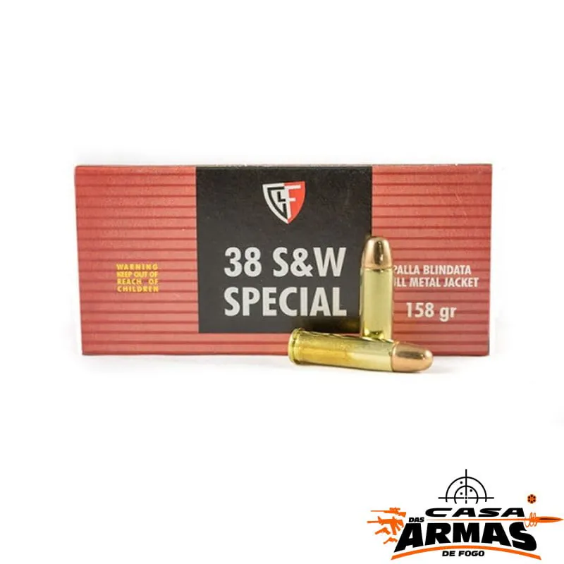 Munição Fiocchi 38 SPL FMJ 158gr – Cx 50